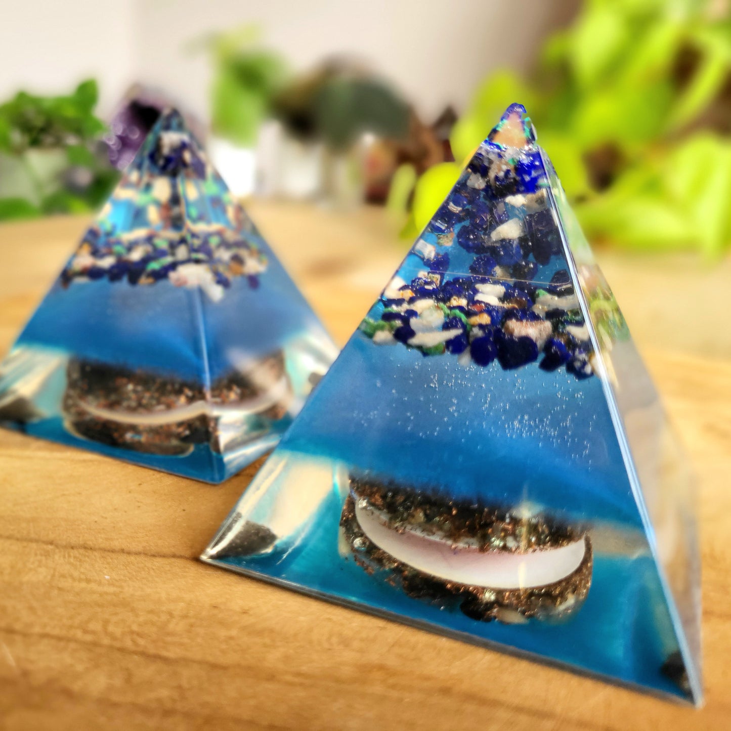 Positive Pyramid™ Azuriet Small - Voor focus, inzicht en innerlijke rust