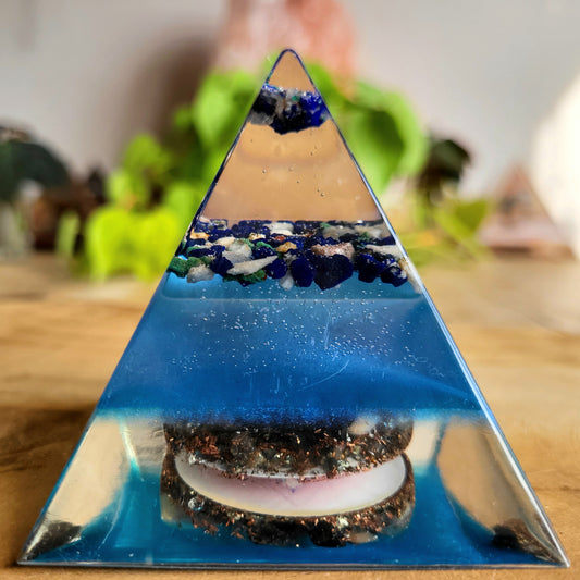 Positive Pyramid™ Azuriet Small - Voor focus, inzicht en innerlijke rust