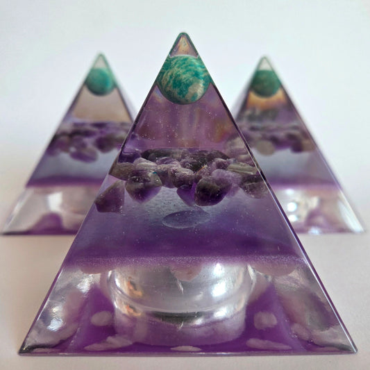 Orgonite Piramide Amazoniet To Remember S (8cm)