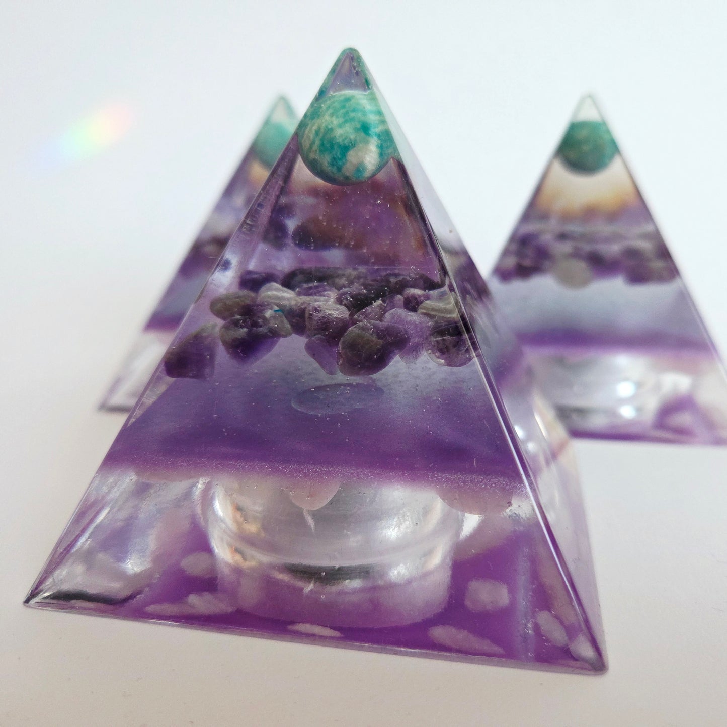 Orgonite Piramide Amazoniet To Remember S (8cm)
