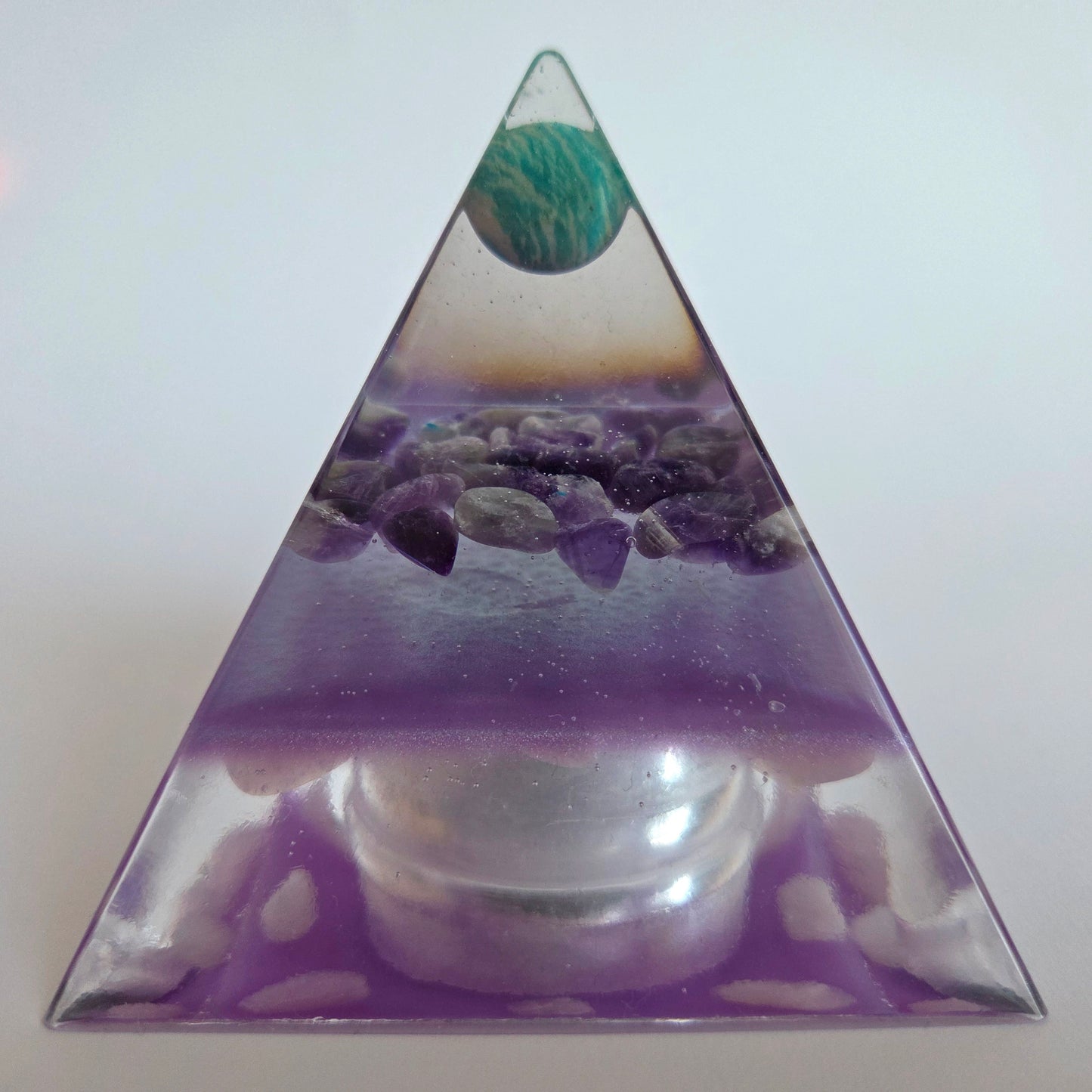 Orgonite Piramide Amazoniet To Remember S (8cm)