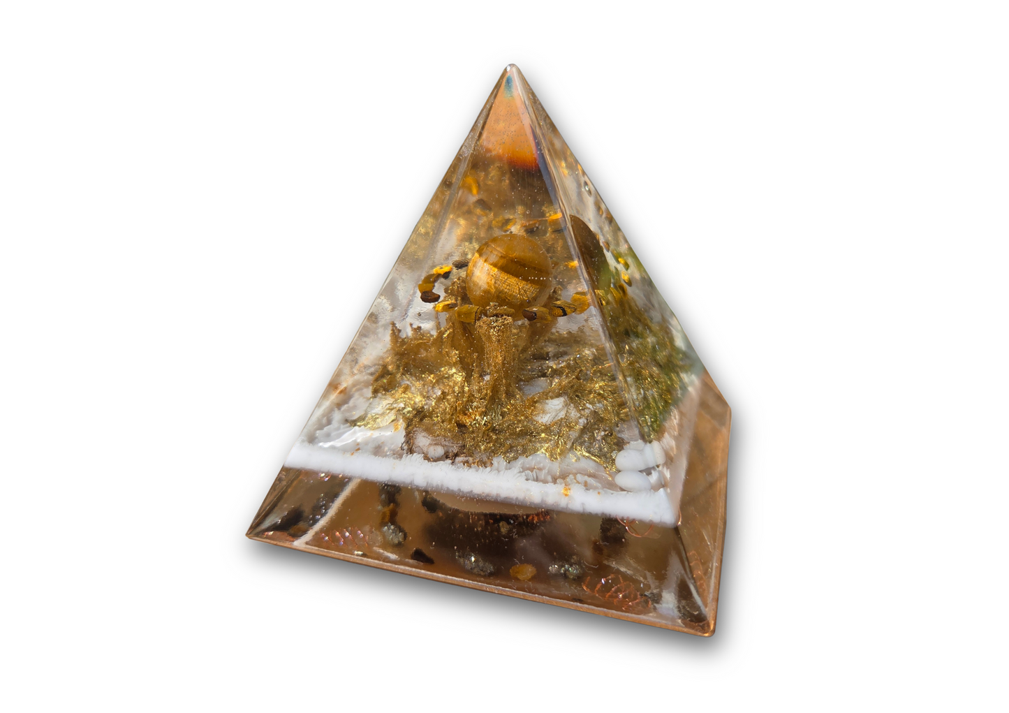 Positive Pyramid™ Tijgeroog Medium - Een stijlvolle piramide met beschermende kracht