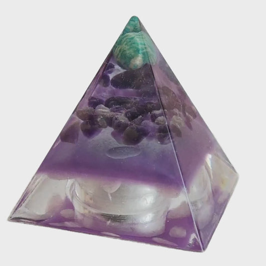 Orgonite Piramide Amazoniet To Remember S (8cm)